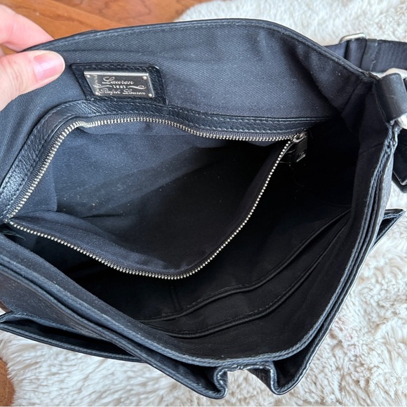 Ralph Lauren Messenger Black Leather Crossbody Bag - Picture 4 of 14